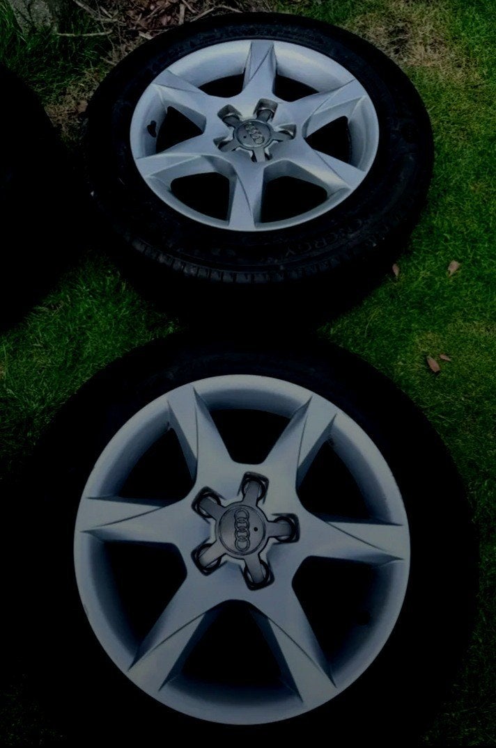 Set van 4 Originele AUDI velgen met UNIROYAL banden, Auto-onderdelen, Ophalen, 16 inch, Banden en Velgen, 205 mm