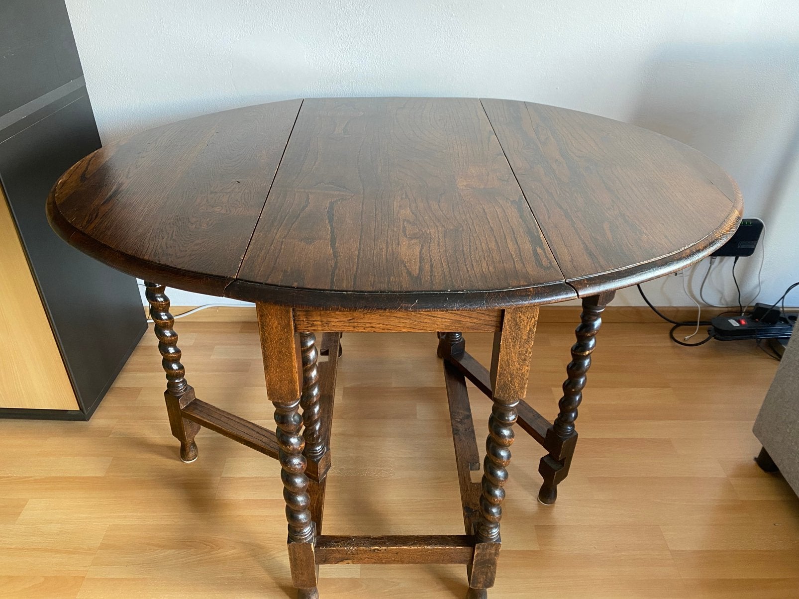 Ancienne table, pliable, Maison & Meubles, Enlèvement, Utilisé, Rond