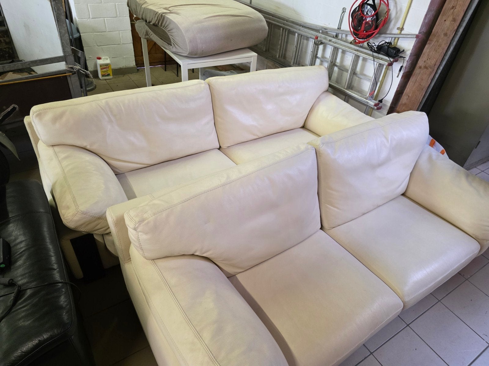 lederen salon van  Roche bobois, Huis en Inrichting, Ophalen, Gebruikt