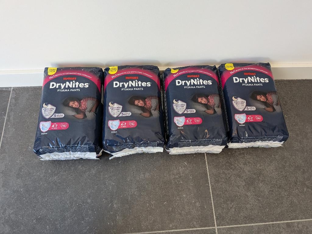 4 x drynites pyjama pants voor meisjes 4-7 jaar 17-30 kg, Enlèvement, Neuf, Autres types