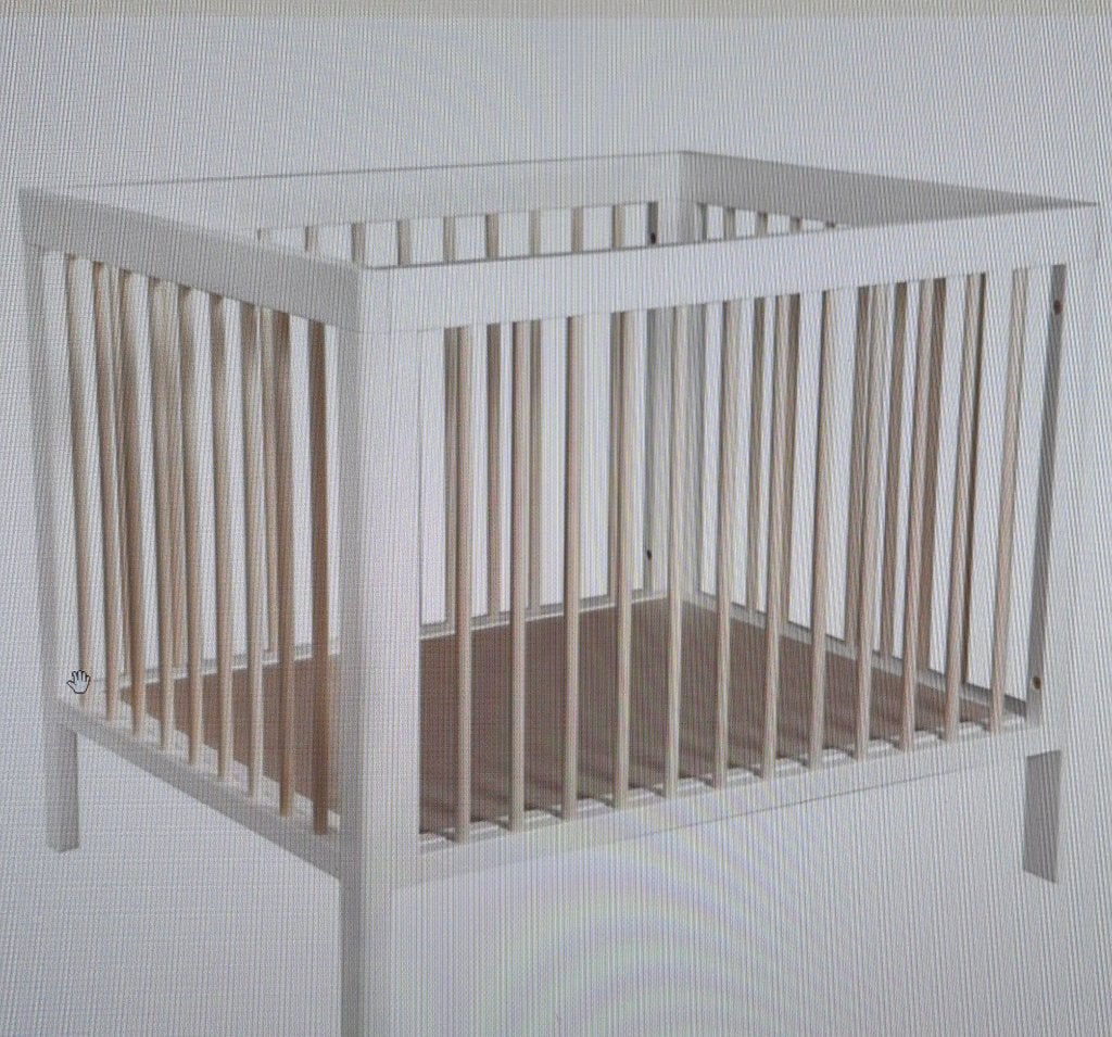Troll Nursery park Lukas white/nature, Kinderen en Baby's, Ophalen, Gebruikt, Rechthoekig, In hoogte verstelbaar