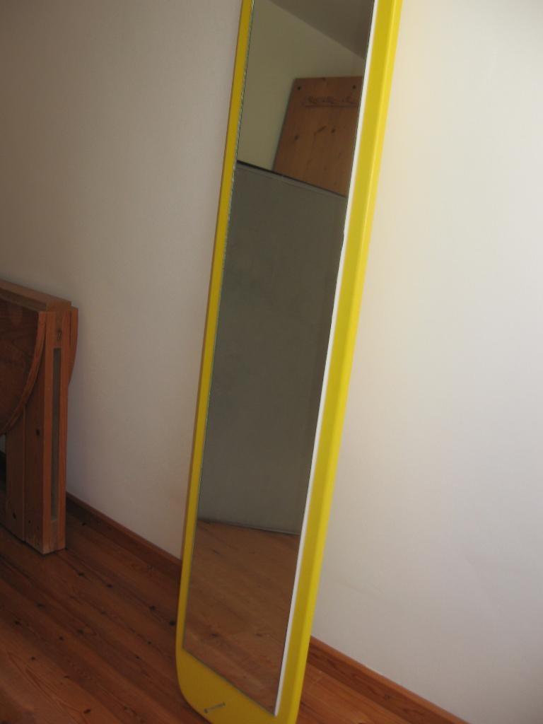 Buisbed van geel metaal + accessoires, Ophalen, Gebruikt, 180 cm of meer, 85 tot 100 cm