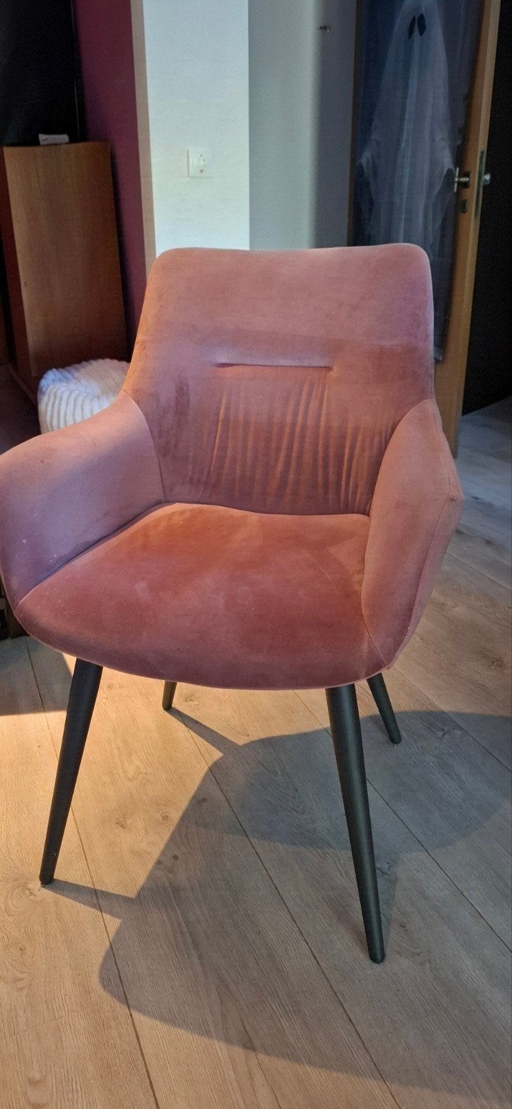 Mangohoutentafel met 4 velvet kuipstoelen + meer..., Huis en Inrichting, Ophalen