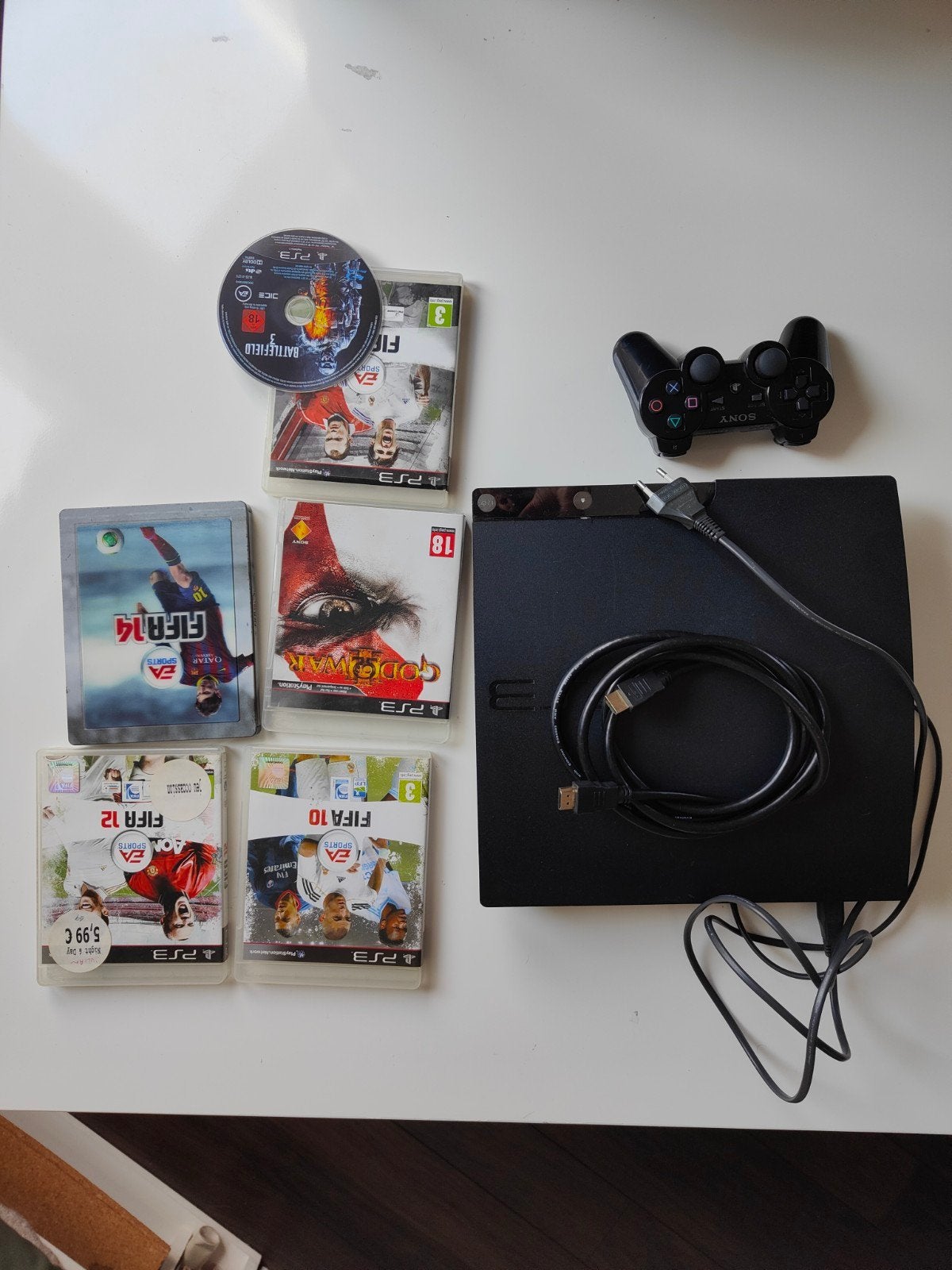 Ps 3 slim met 6 games en 1 controlerr, Games en Spelcomputers, Spelcomputers | Sony PlayStation 3, Ophalen, Slim