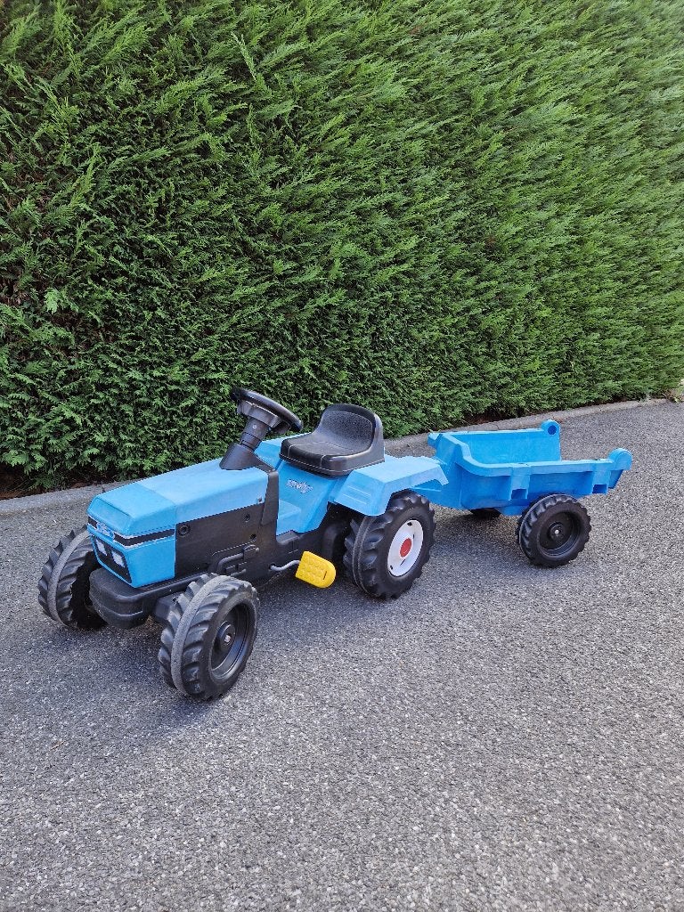 Smoby tractor met aanhangwagen, Kinderen en Baby's, Ophalen, Gebruikt, Trapvoertuig