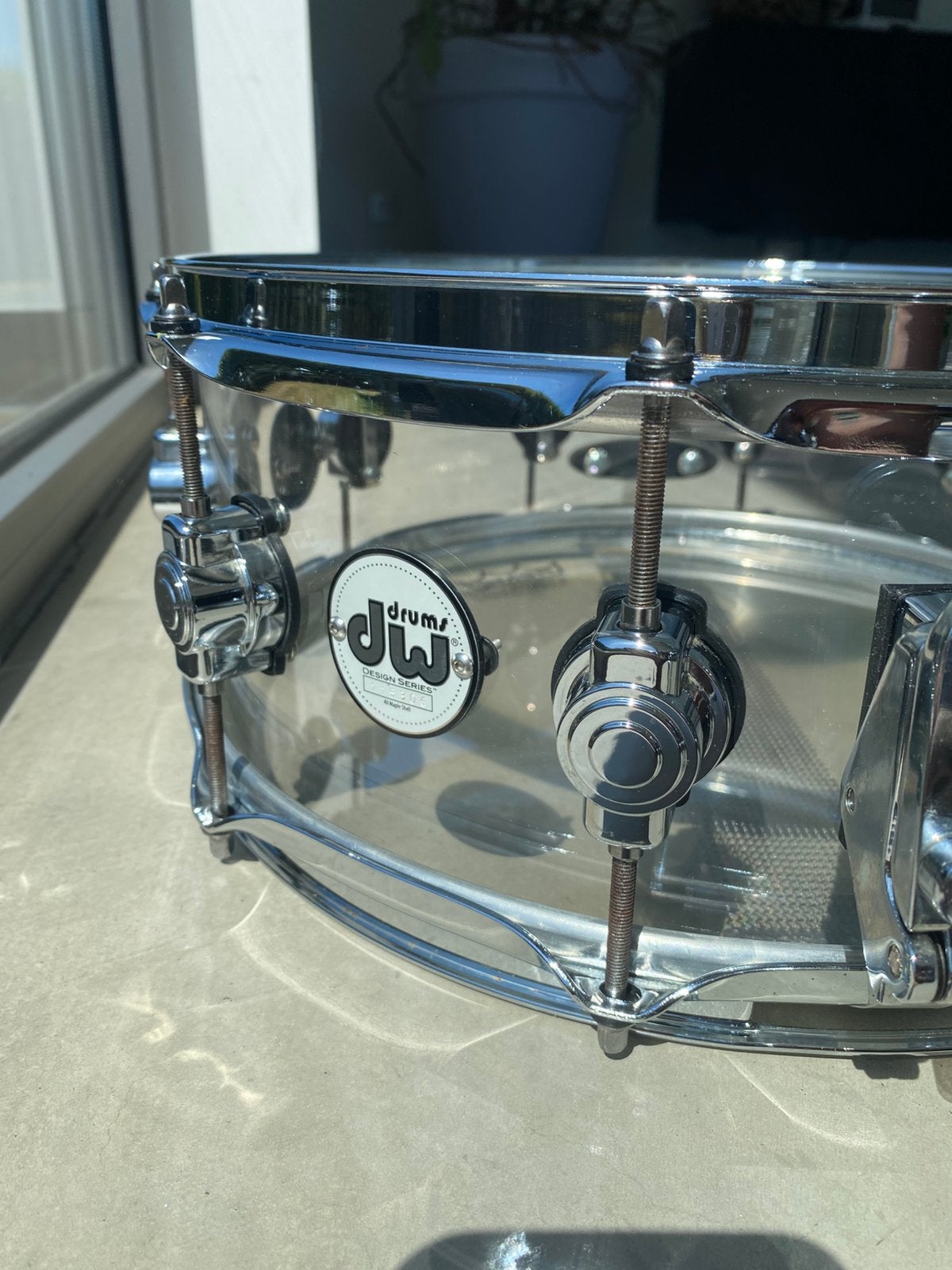 Caisse claire DW Design Acrylique 14’, Musique & Instruments, Batteries & Percussions, Enlèvement ou Envoi, Comme neuf, Autres marques