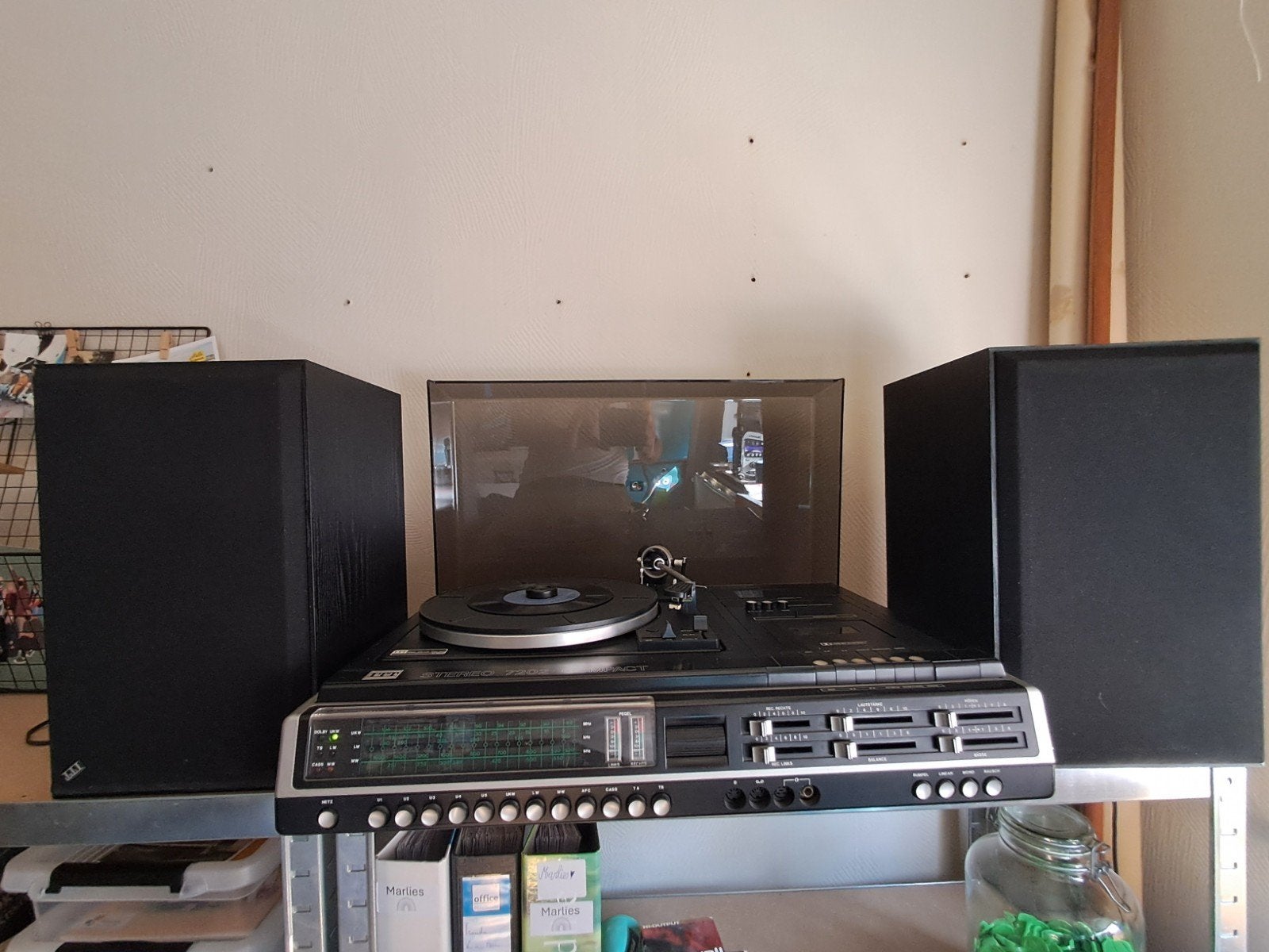 vintage ITT stereo compact platenspelen, cassette en radio, Enlèvement, Utilisé, Autres types