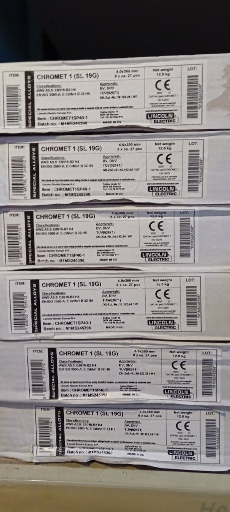 Chromet 1 SRP (SL 19G)  ø 4,0 x 350 Lincoln Electric, Bricolage & Construction, Enlèvement, Neuf, Électrodes