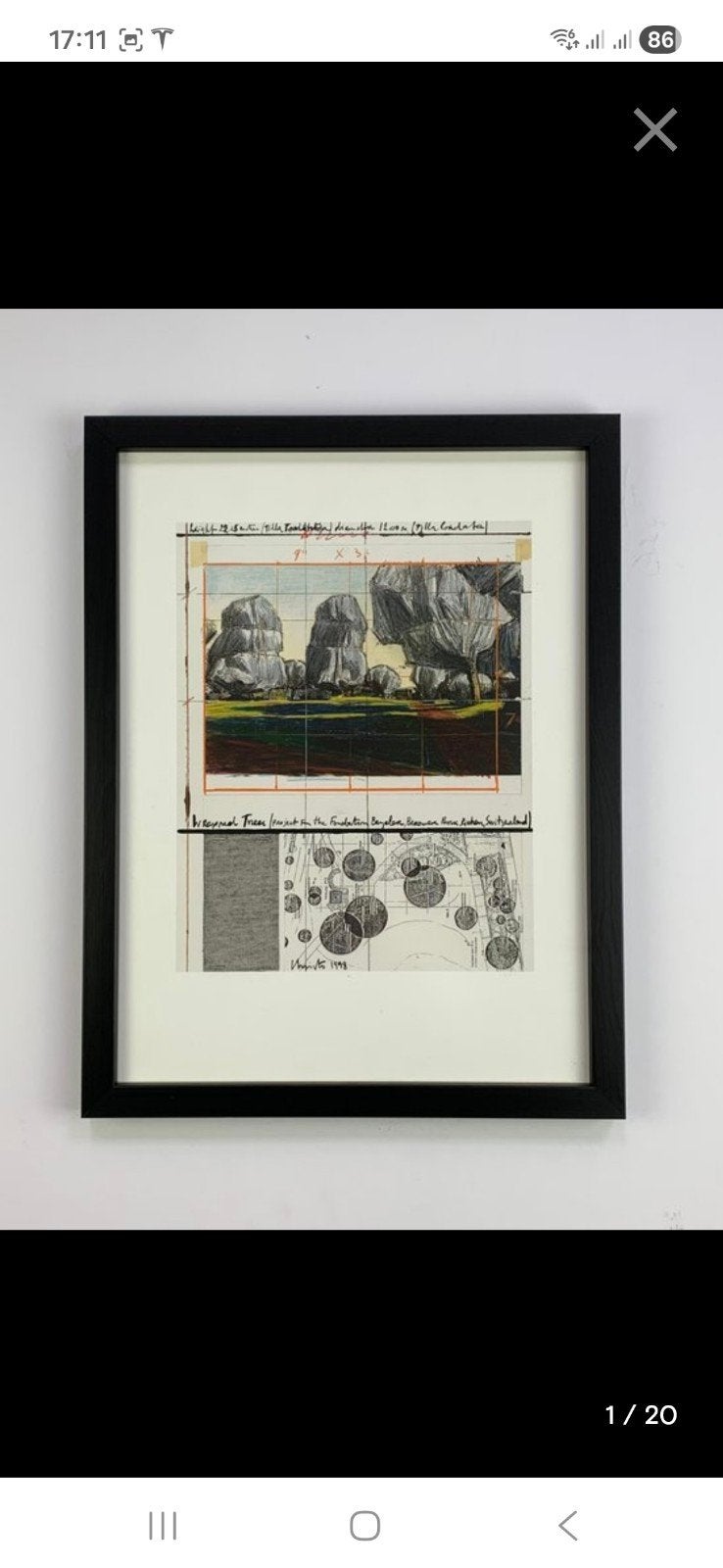 Christo, Wrapped Trees, Antiek en Kunst, Gesigneerd, Ophalen of Verzenden, Overige onderwerpen, Zeefdruk