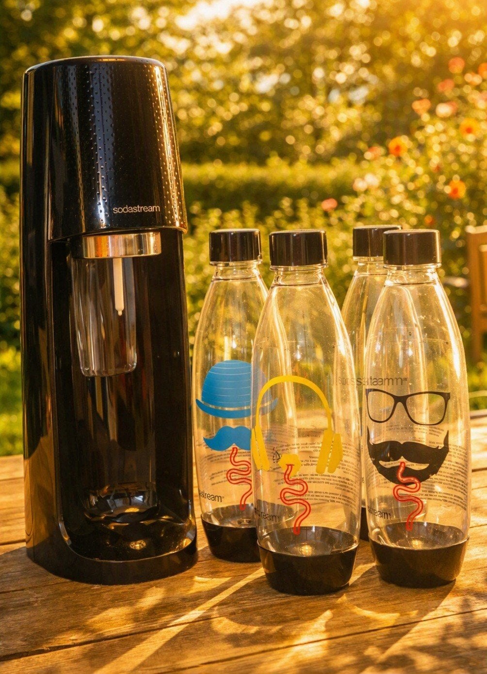 Sodastream met 4 drinkflessen, Elektronische apparatuur, Bruiswatermachines, Ophalen of Verzenden, Zo goed als nieuw
