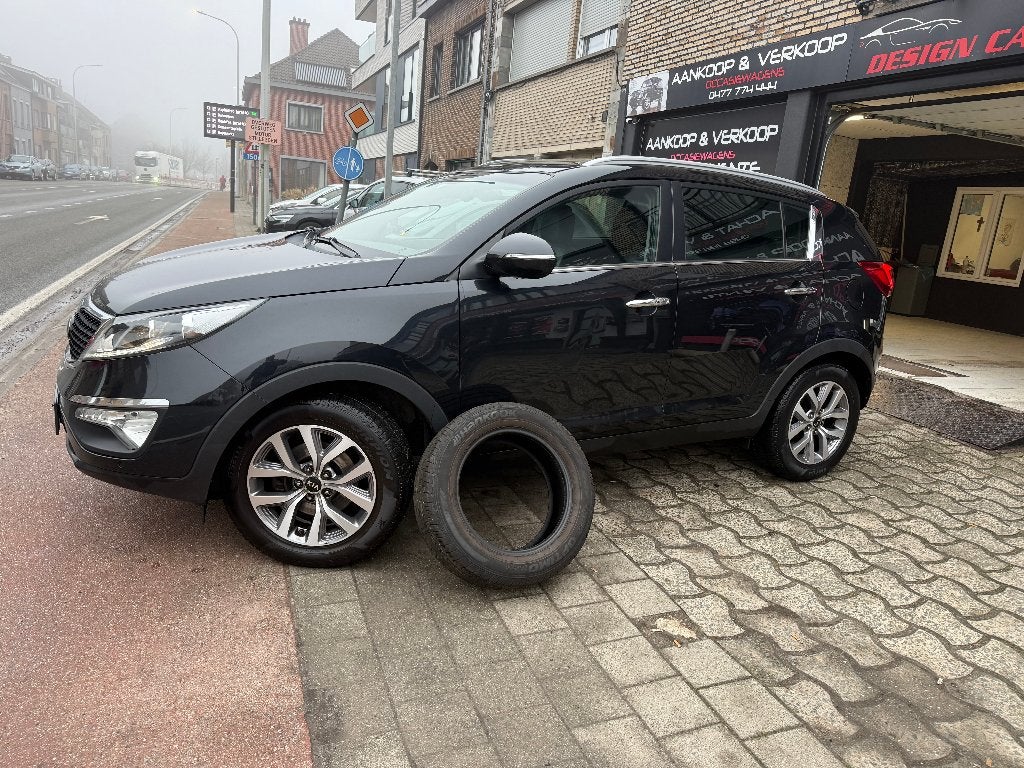 Kia Sportage 1600 Benzine 2015 Navi Leder 1ste hands, Lederen bekleding, Zwart, Leder, Bedrijf