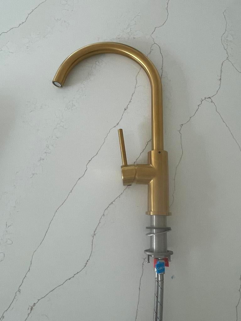 Gouden kraan Lorreine, Doe-het-zelf en Bouw, Sanitair, Ophalen of Verzenden, Nieuw, Chroom, Kraan