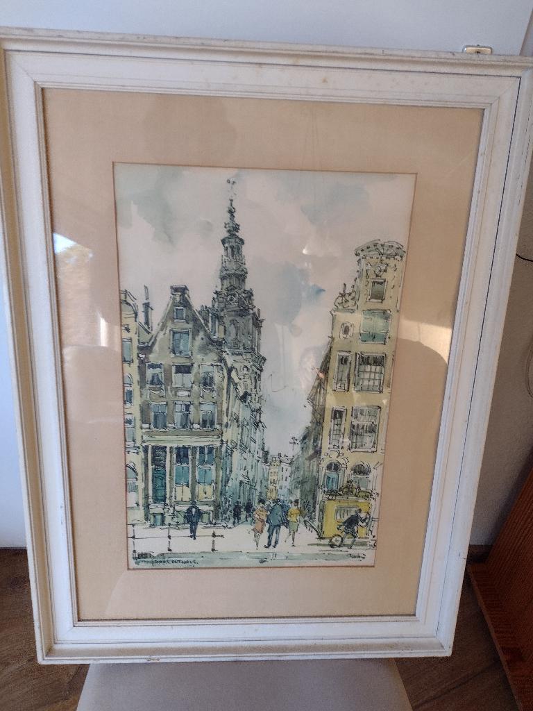 Korthals denk een aquarel stad gezicht, Enlèvement ou Envoi