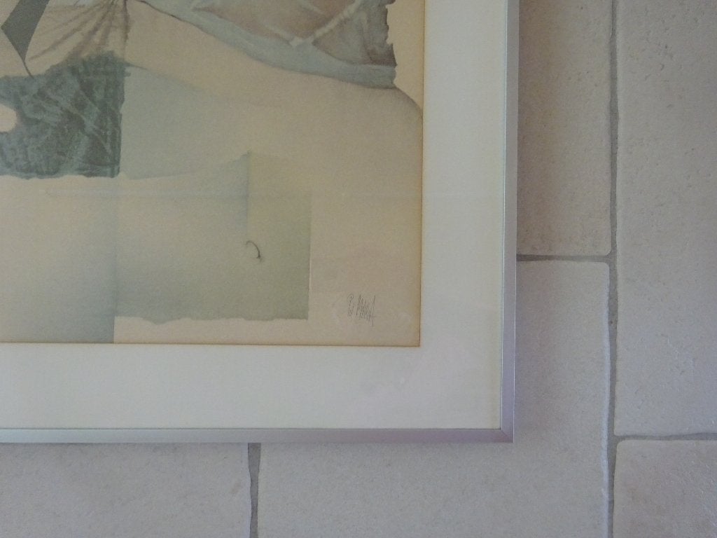 Pol Mara, Litho, 1/99, masker, 73 x 53 cm, Antiek en Kunst, Gesigneerd, Ophalen, Personages en Fantasiefiguren, Lithografie