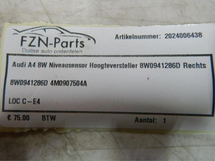Koplamphoogte postitiesensor Audi A4 (22735364), Ophalen of Verzenden, Gebruikt
