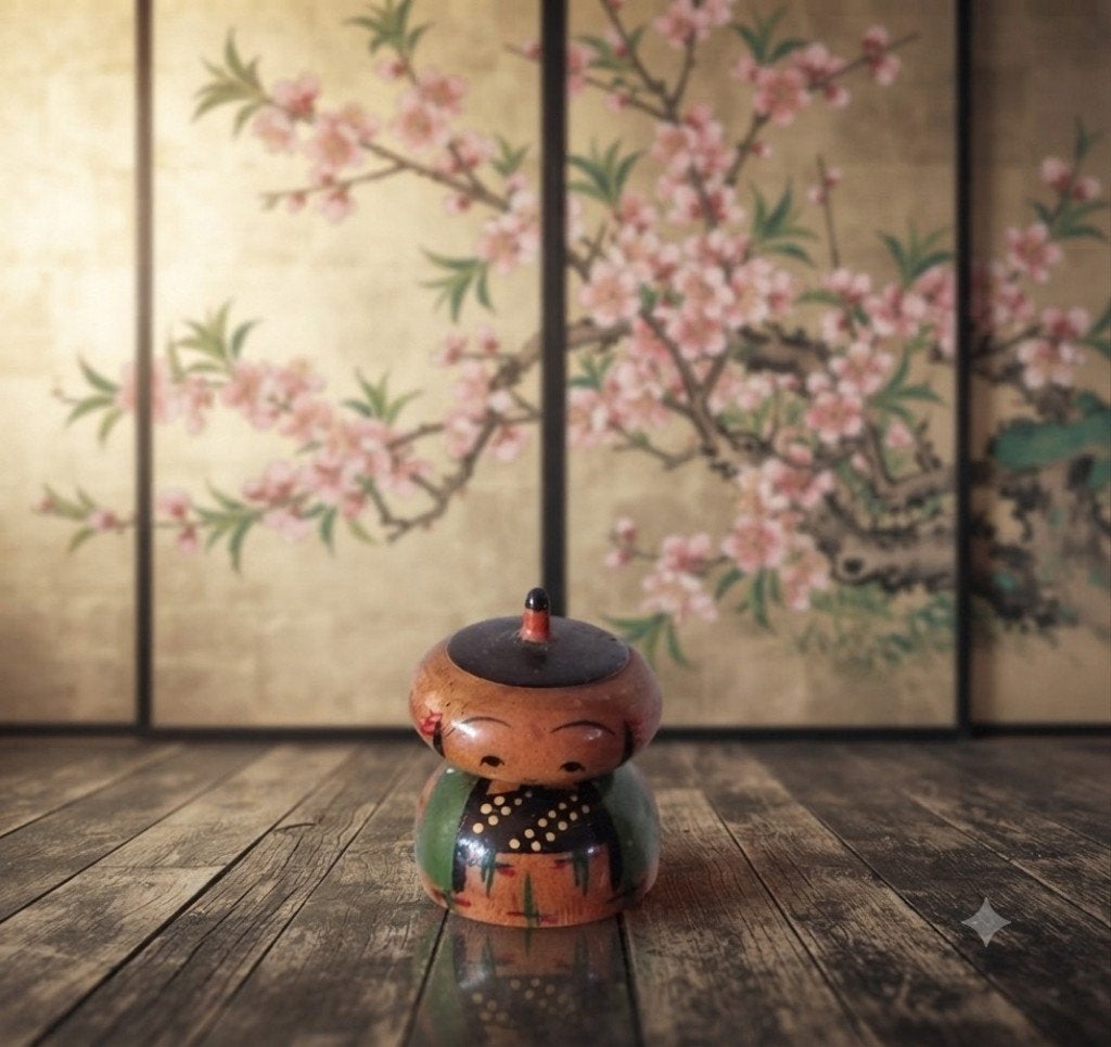 Joli kokeshi Hinamatsuri, Antiquités & Art, Art | Art non-occidental, 3 cm, Japon, Bois, Poupée
