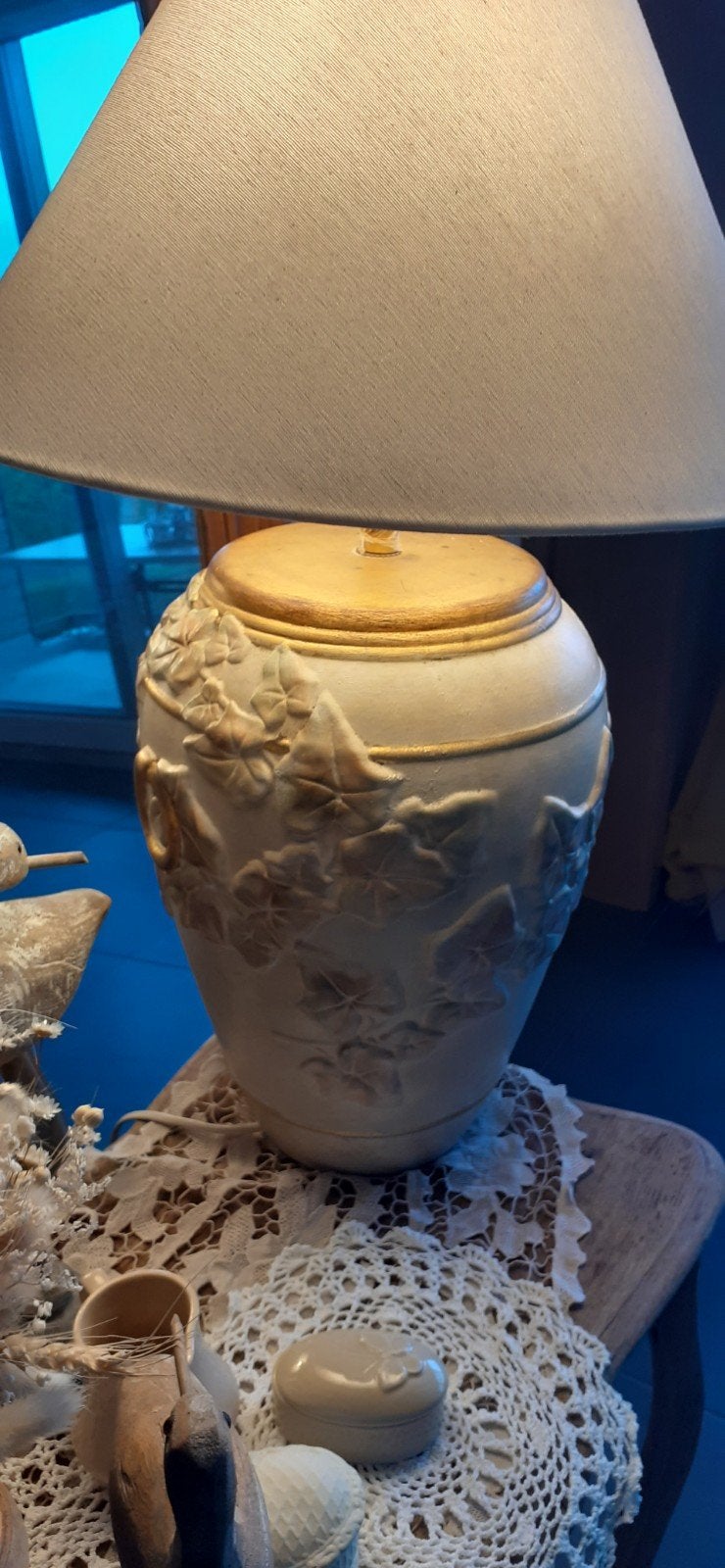 Grande  lampe d ambiance, Wit, Ophalen, Keramiek
