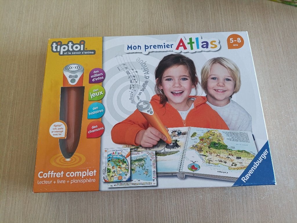 Coffret Tiptoi Atlas état impeccable, Enfants & Bébés, Enlèvement, Comme neuf, Électronique, Sonore