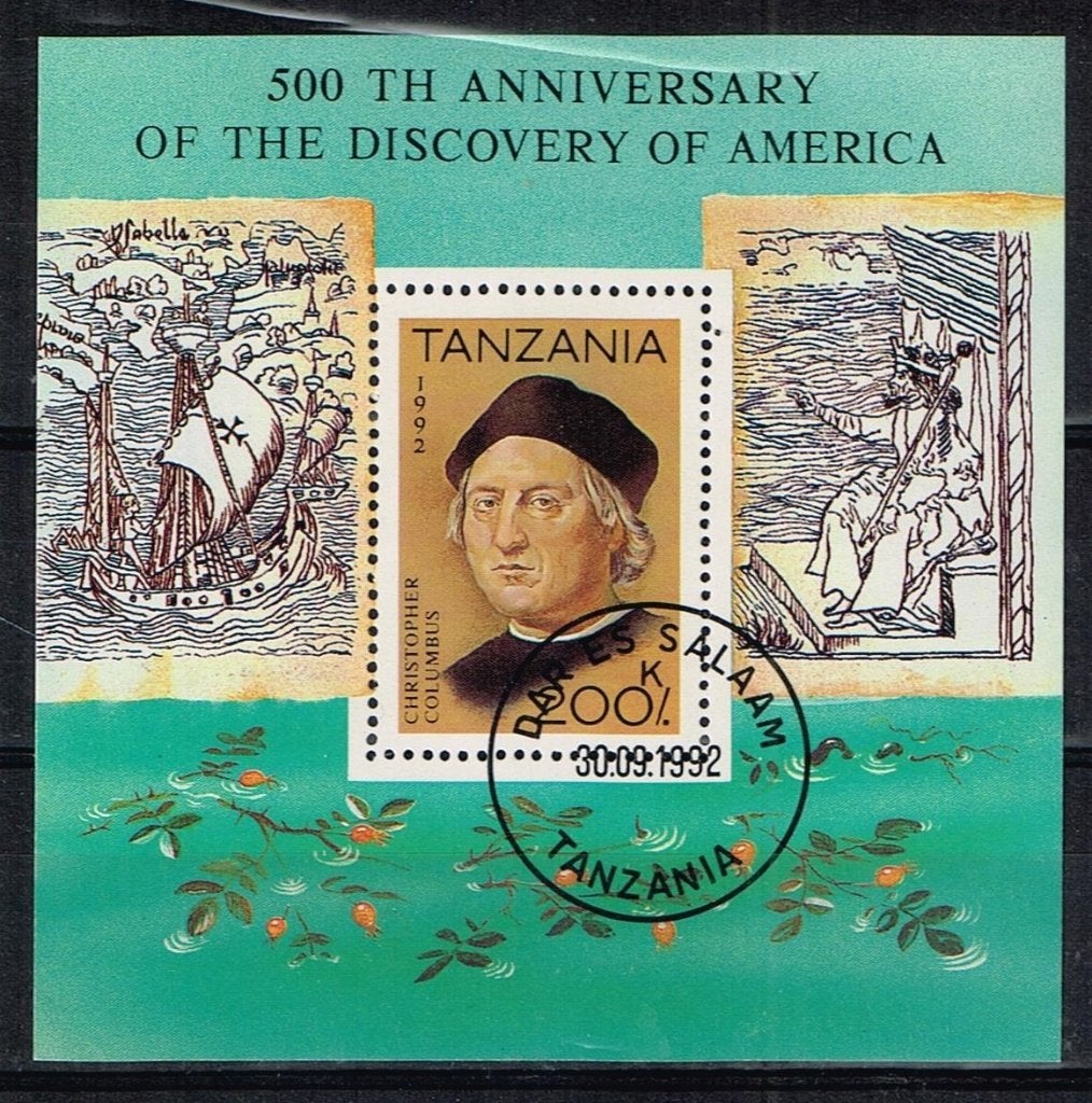 Postzegels uit Tanzania - K 3432 - Columbus, Verzenden, Tanzania, Gestempeld