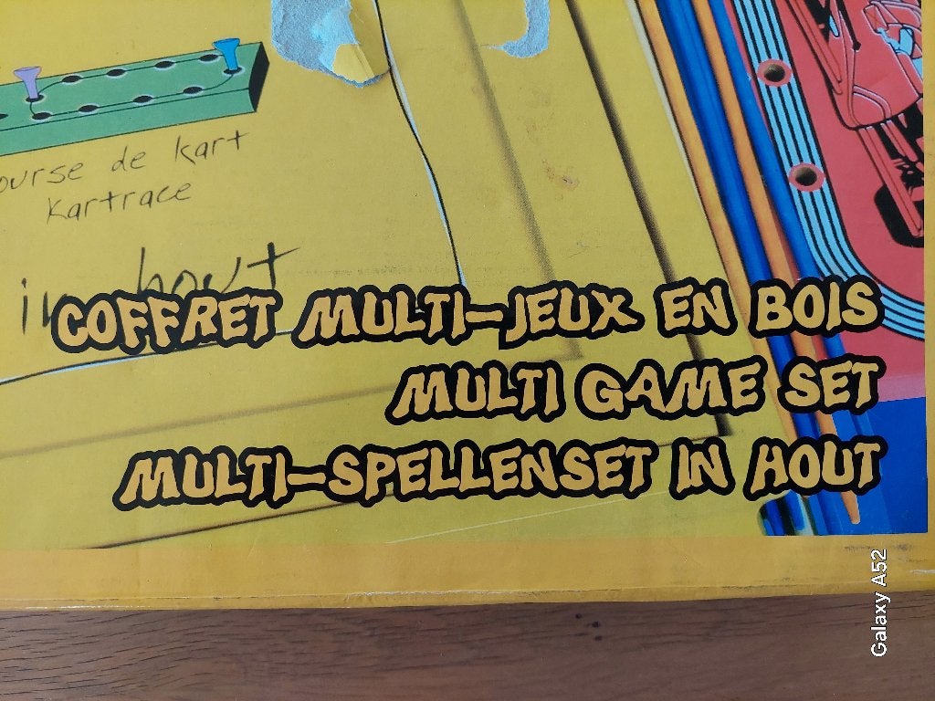 multispellendoos volledig in hout, doos en spelletjes, Drie of vier spelers, Ophalen of Verzenden, Zo goed als nieuw