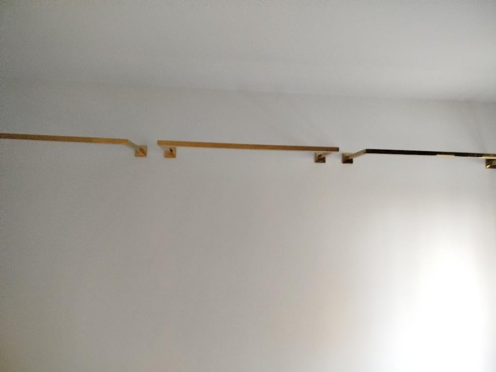 Goudkleurige kledingstang voor aan de muur, Ophalen, Nieuw, 50 tot 100 cm, Minder dan 100 cm