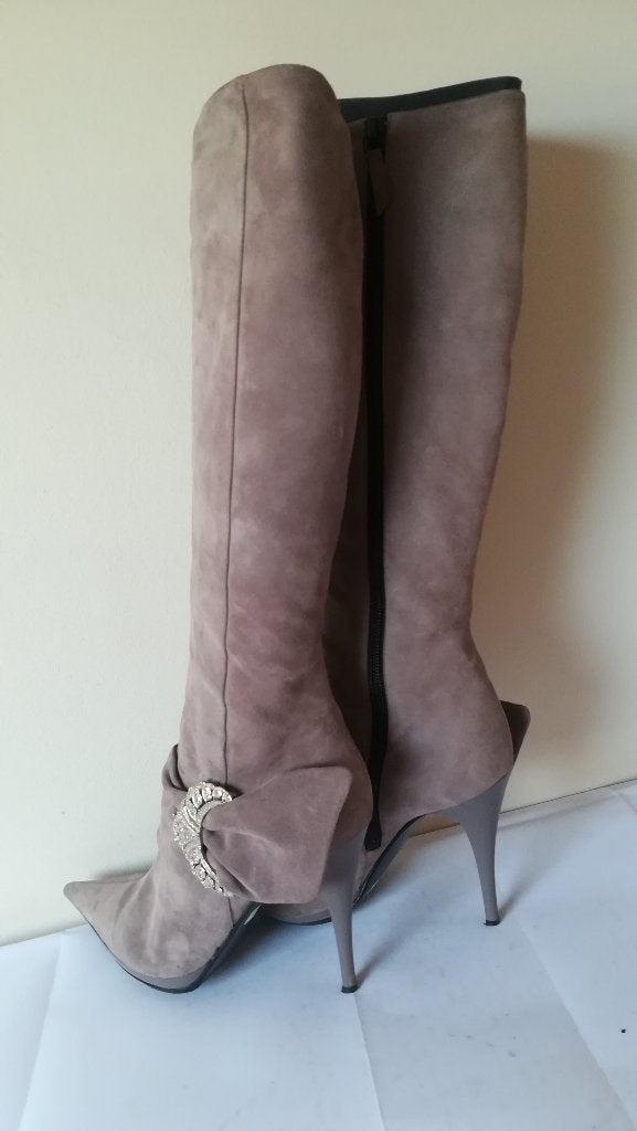 614B* CASADEI prachtige lila volledig leren laarzen (37), Kleding | Dames, Schoenen, Gedragen, Hoge laarzen, Overige kleuren, Verzenden
