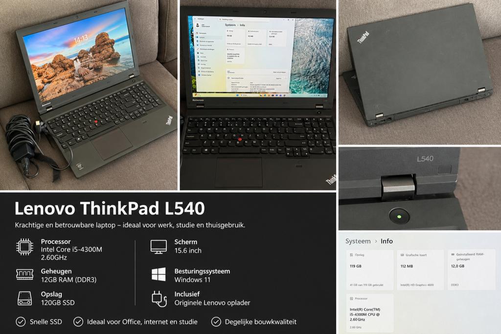 Lenovo ThinkPad L540 laptop te koop in goede werkende staat., Enlèvement, Comme neuf