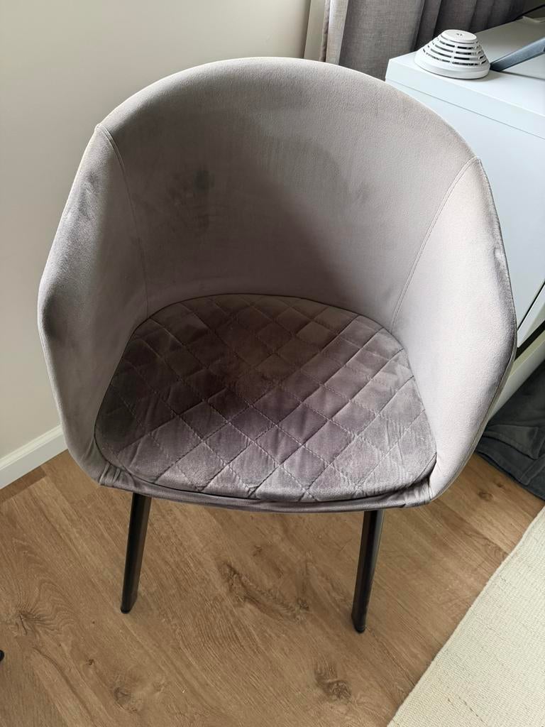 3 eetkamerstoelen velvet (Kick Collection), Ophalen, Zo goed als nieuw