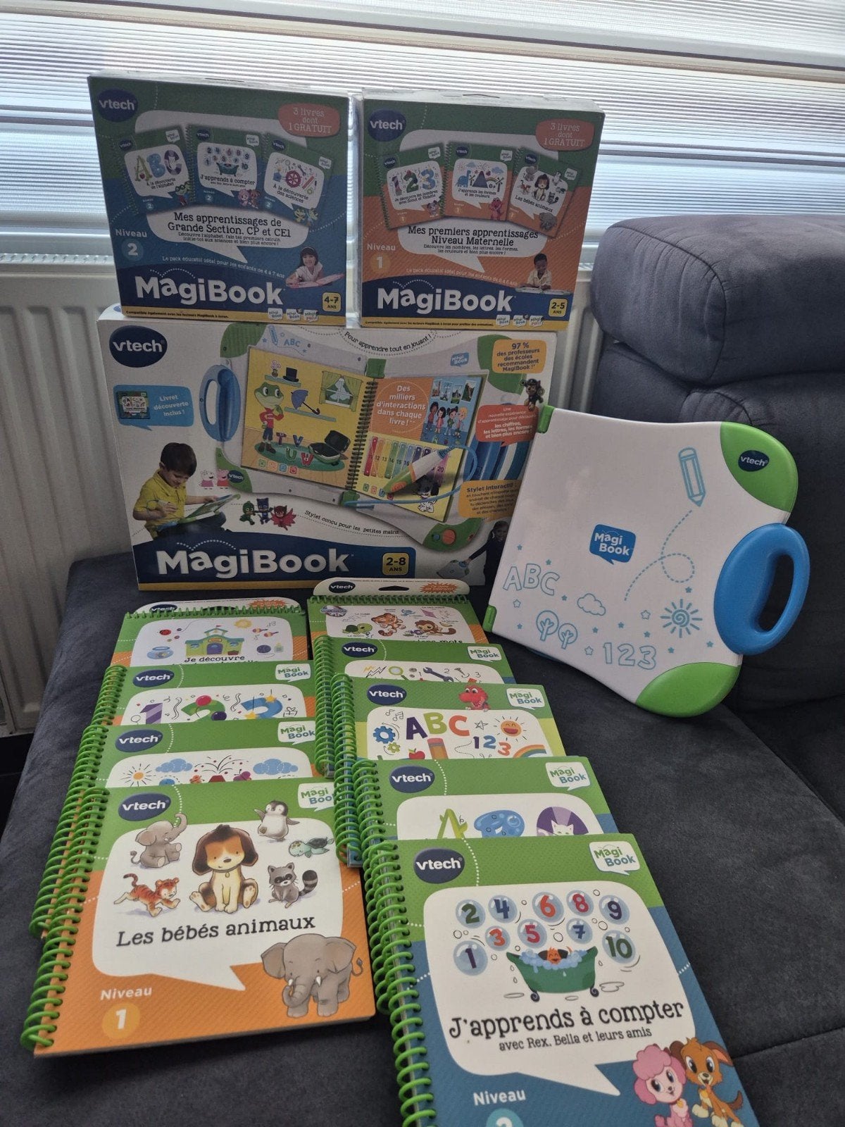 VTtech MagiBook 80-602105 + 9 livres inclus, Enlèvement ou Envoi, Musique