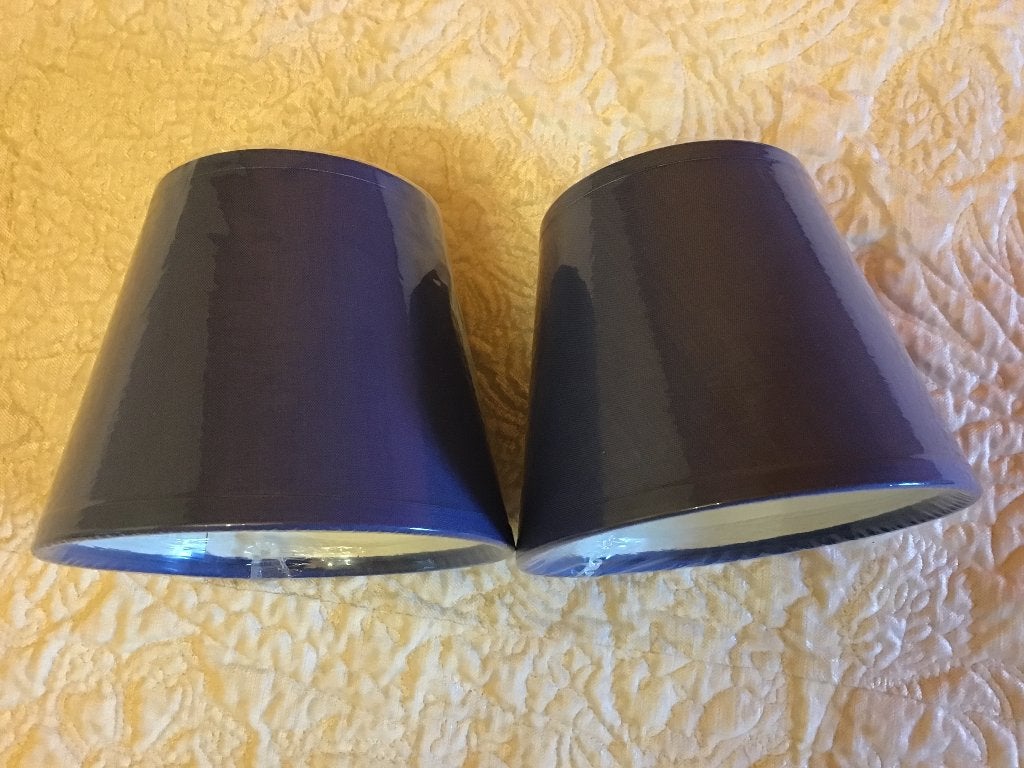 2 nieuwe lampekappen, Huis en Inrichting, Lampen | Lampenkappen, Nieuw, Ophalen of Verzenden, 10 cm, Blauw