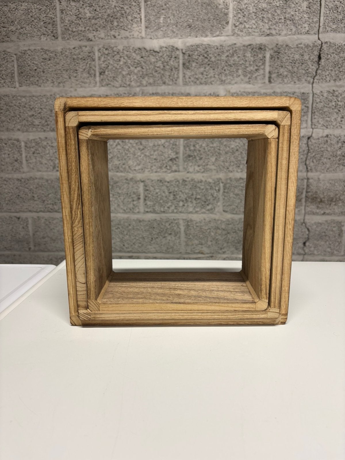 Houten kubusset, Ophalen, Zo goed als nieuw