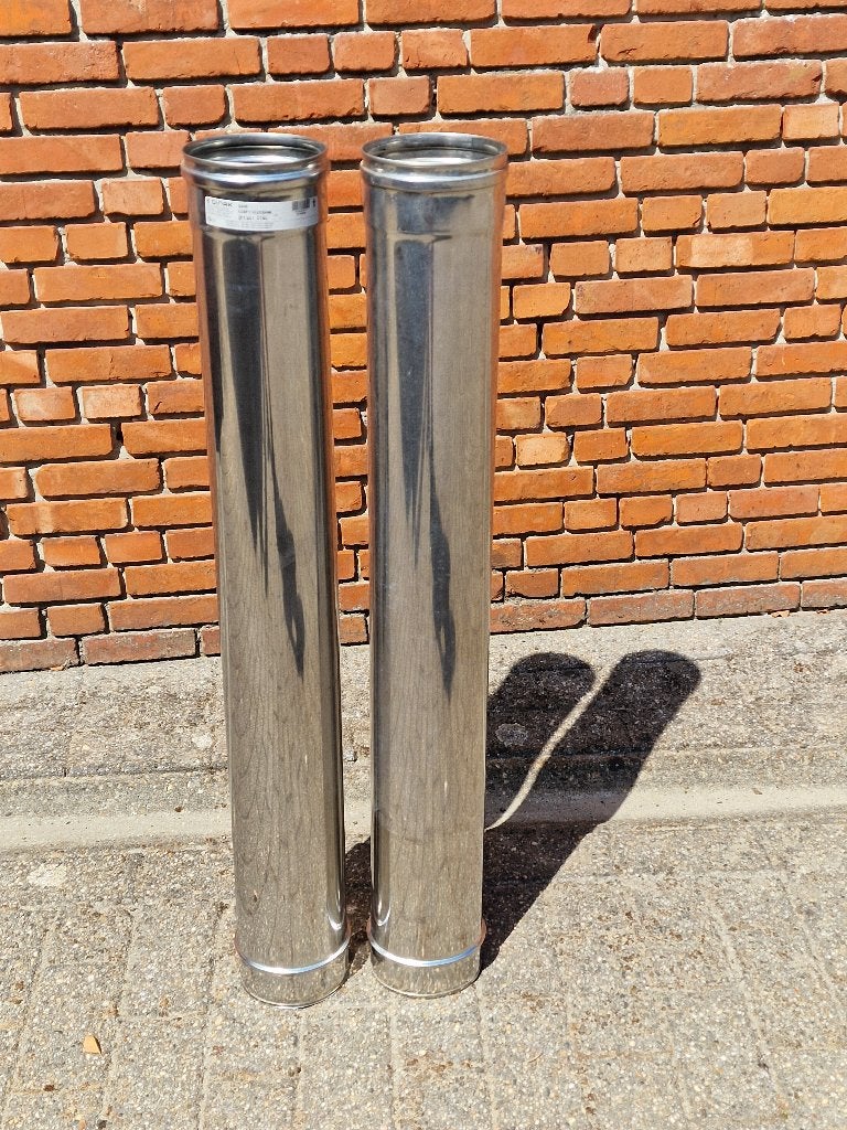 inox schouwbuis dia 130 mm, Ophalen, Inox, Nieuw, Minder dan 2 meter
