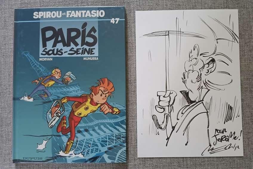 BD Spirou et Fantasio 47 EO dédicace Morvan Munuera Neuf, Une BD, Enlèvement ou Envoi, Neuf, Munuera