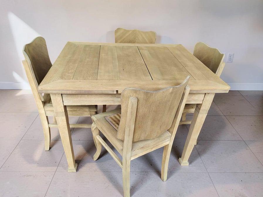 Table avec rallonge - aérogommée, Ophalen, Zo goed als nieuw, Rechthoekig, 50 tot 100 cm