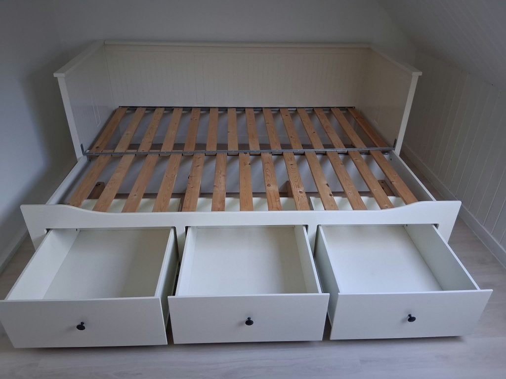 Canapé-lit, Comme neuf, 200 cm, Blanc, Deux personnes