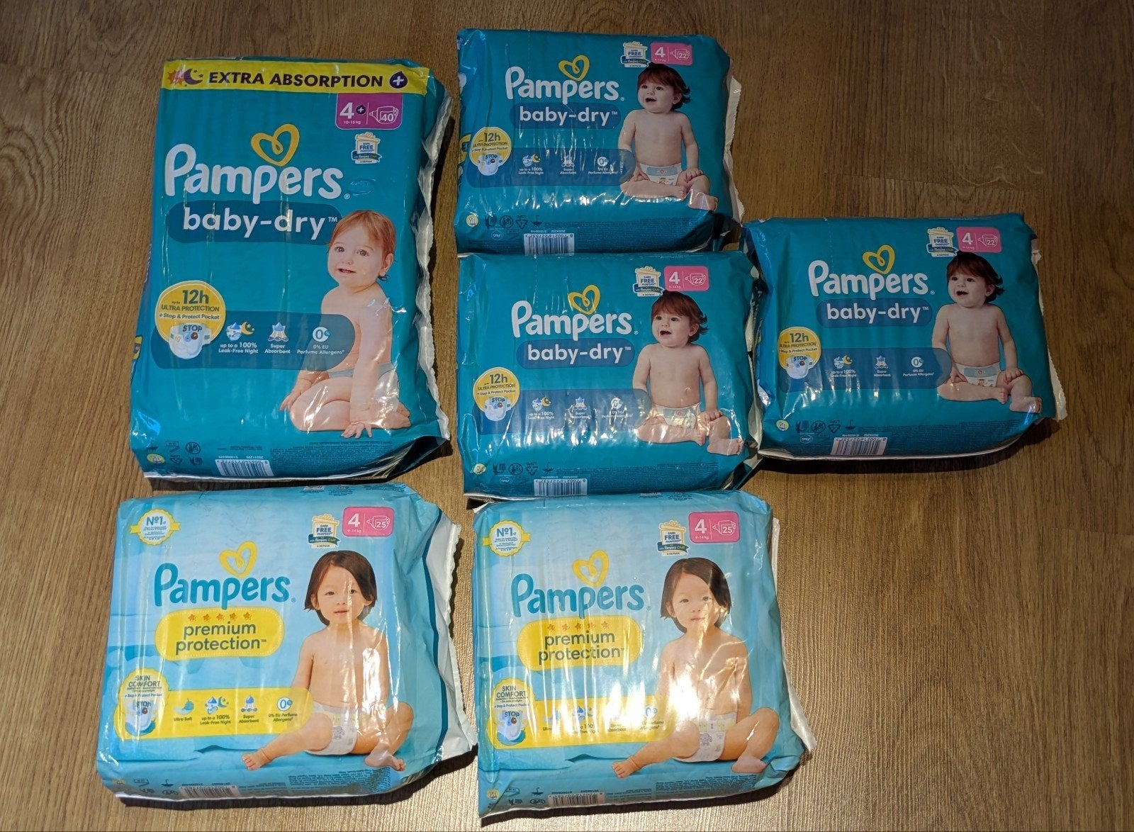 Lot de 106 Pampers Baby-Dry + 50 Pampers Premium Protection, Ophalen of Verzenden, Nieuw, Overige typen, Overige merken