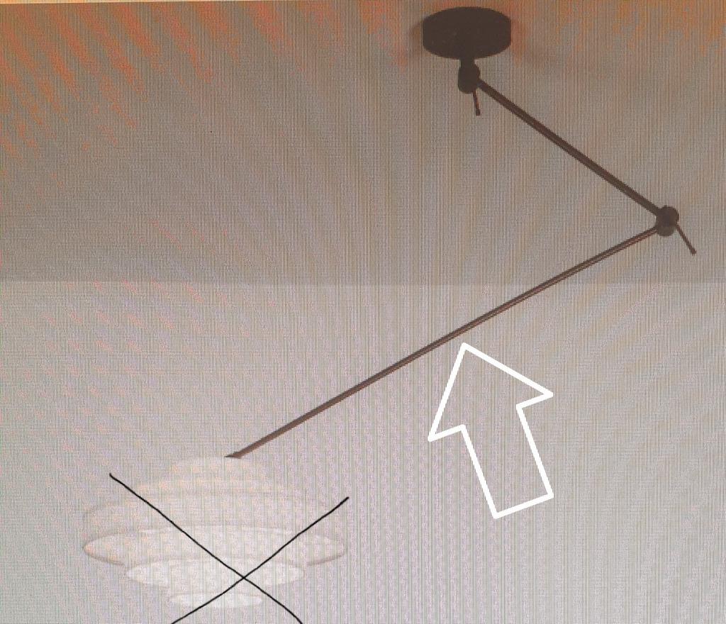 Zwenkarm zwaart- hanglamp-enkel arm , Ophalen