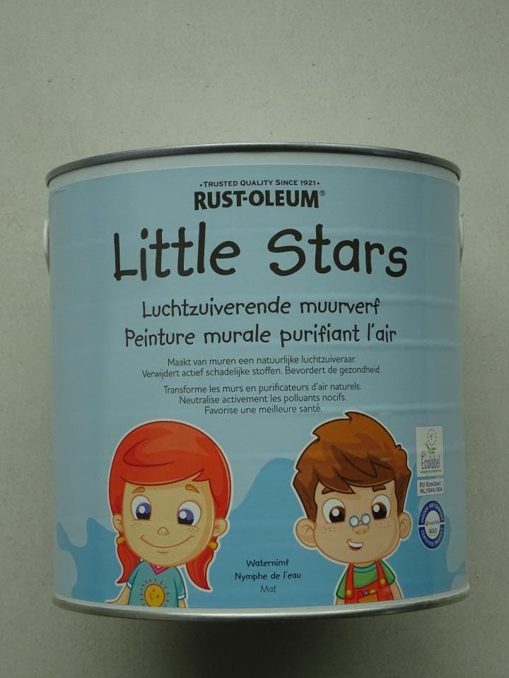 Blauwe muurverf Little Stars kinderkamer 2,5 L NIEUW, Blauw, Nieuw, Ophalen of Verzenden, Verf