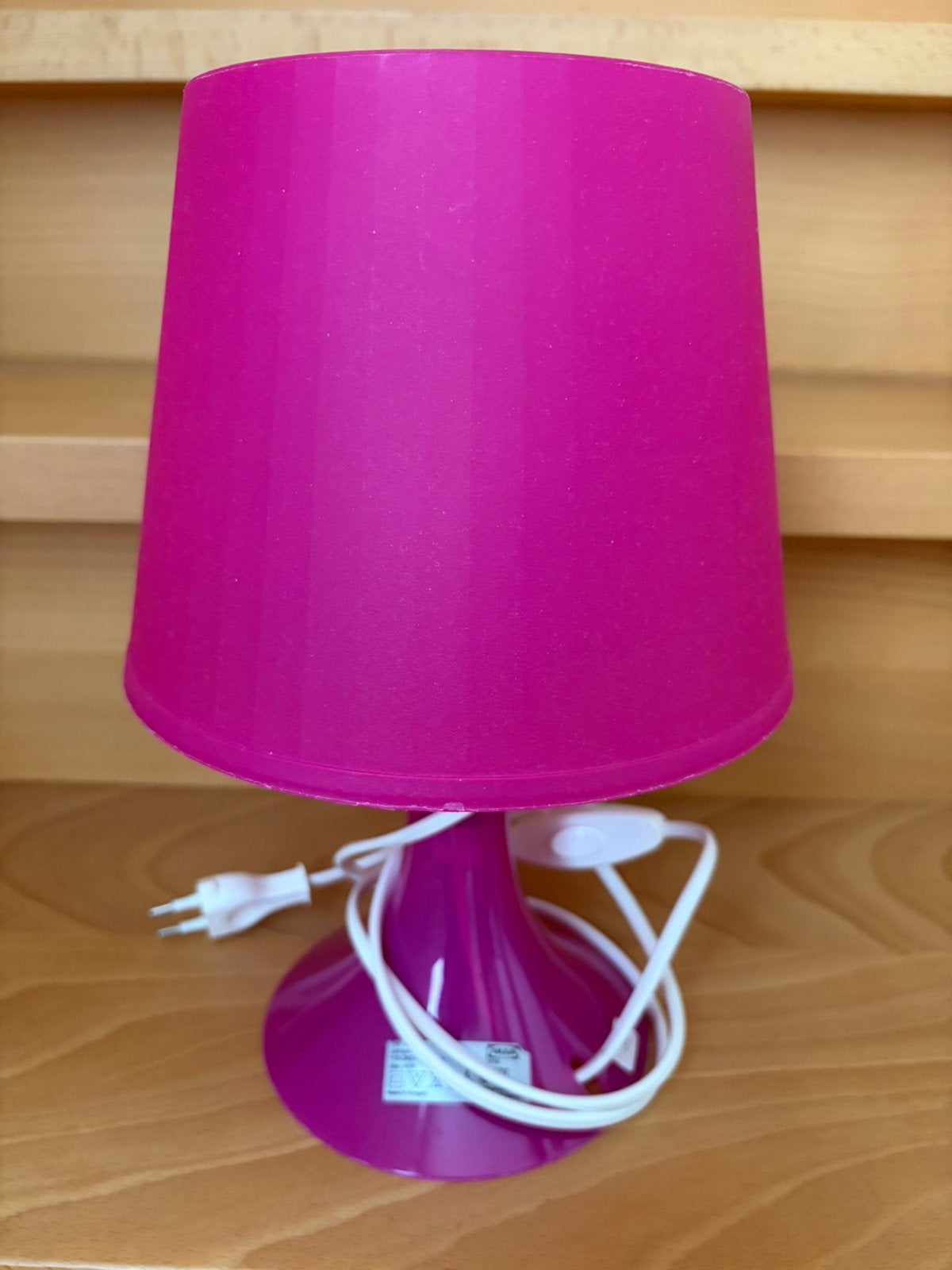 Roze nachtlamp Ikea, Kunststof, Met schakelaar, Nachtlamp, Ophalen of Verzenden
