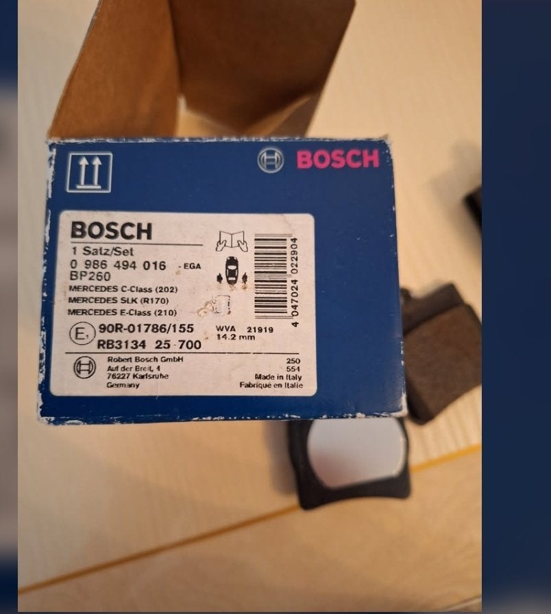 Plaquettes de frein Bosch Mercedes, Autos : Pièces & Accessoires, Enlèvement ou Envoi, Neuf