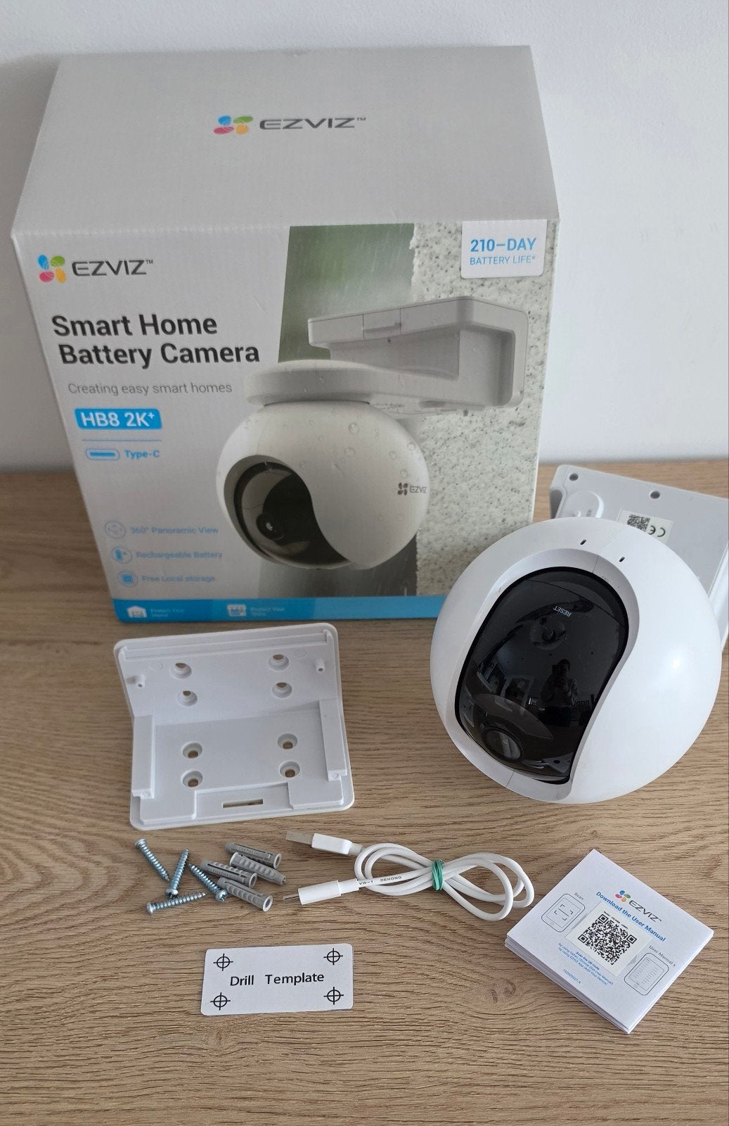 Ezviz HB8 2K+ Smart home draadloze beveiligingscamera, Audio, Tv en Foto, Videobewaking, Ophalen, Zo goed als nieuw, Buitencamera