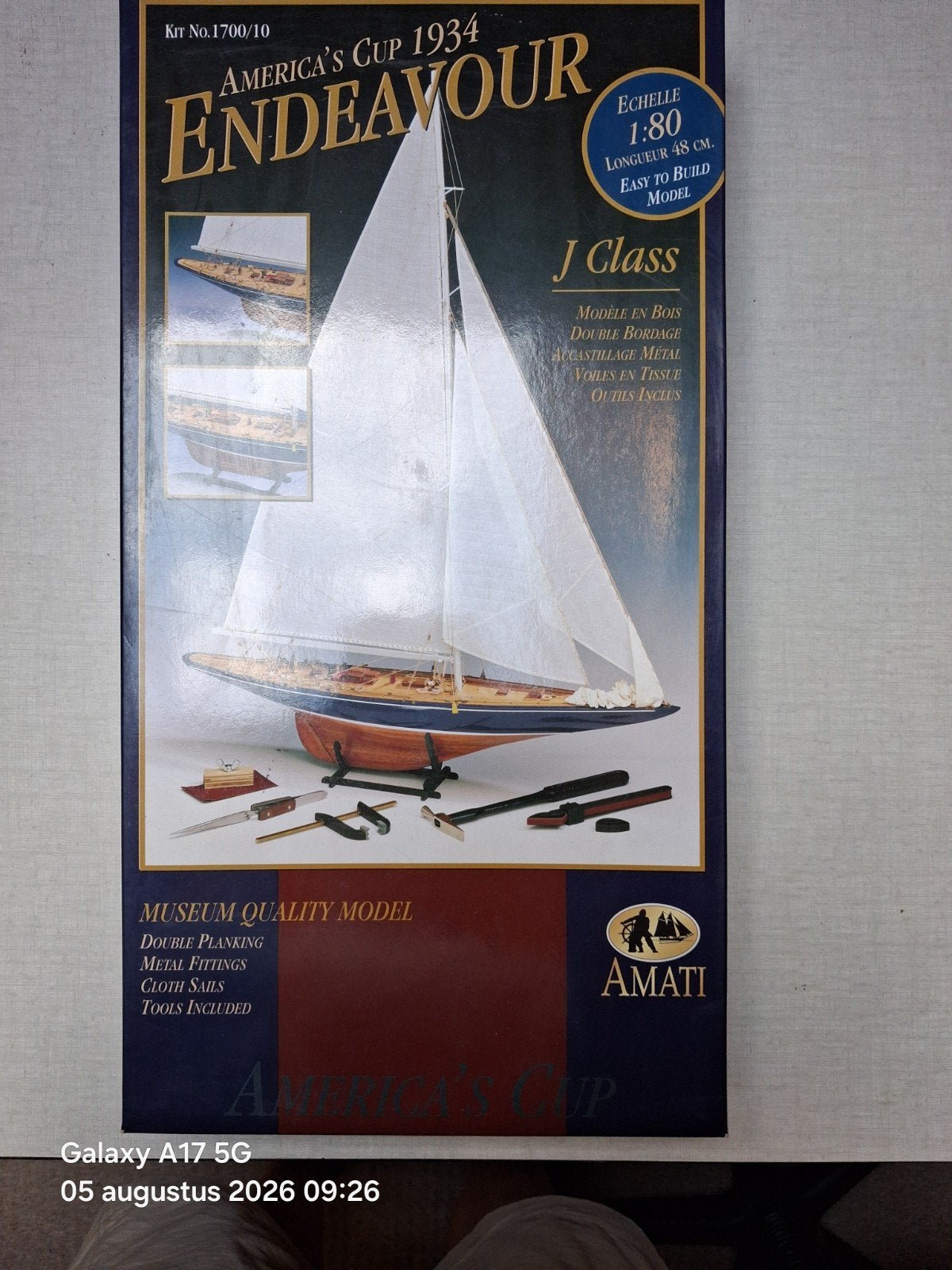 modelboot Endeavour jacht amati, Hobby en Vrije tijd, Ophalen, Nieuw, 1:50 tot 1:200