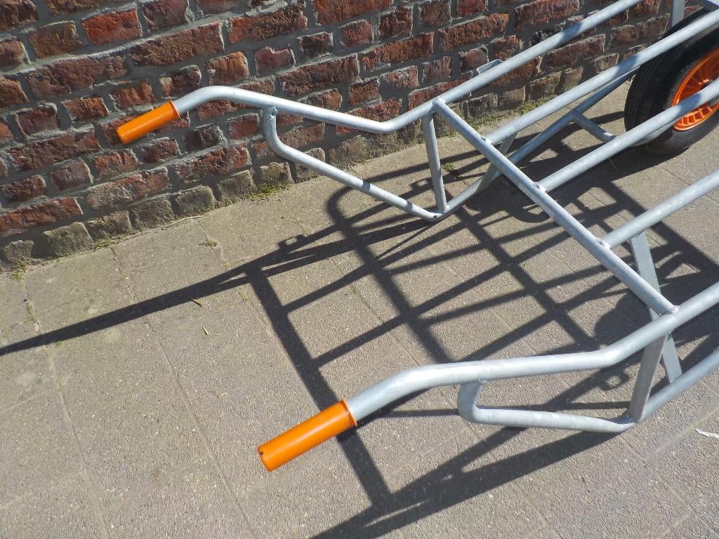 Gegalvaniseerde kruiwagen / stootkar, Ophalen, Tweewielig