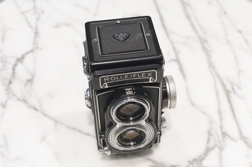 Rolleiflex T met Carl Zeiss 75mm/ f3.5, Ophalen of Verzenden, 1980 tot heden, Fototoestel