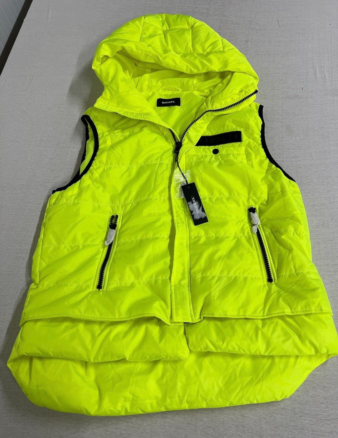 DIESEL gewatteerd vest bodywarmer L capuchon Sun Gilet 180£, Ophalen of Verzenden, Nieuw, Maat 52/54 (L)