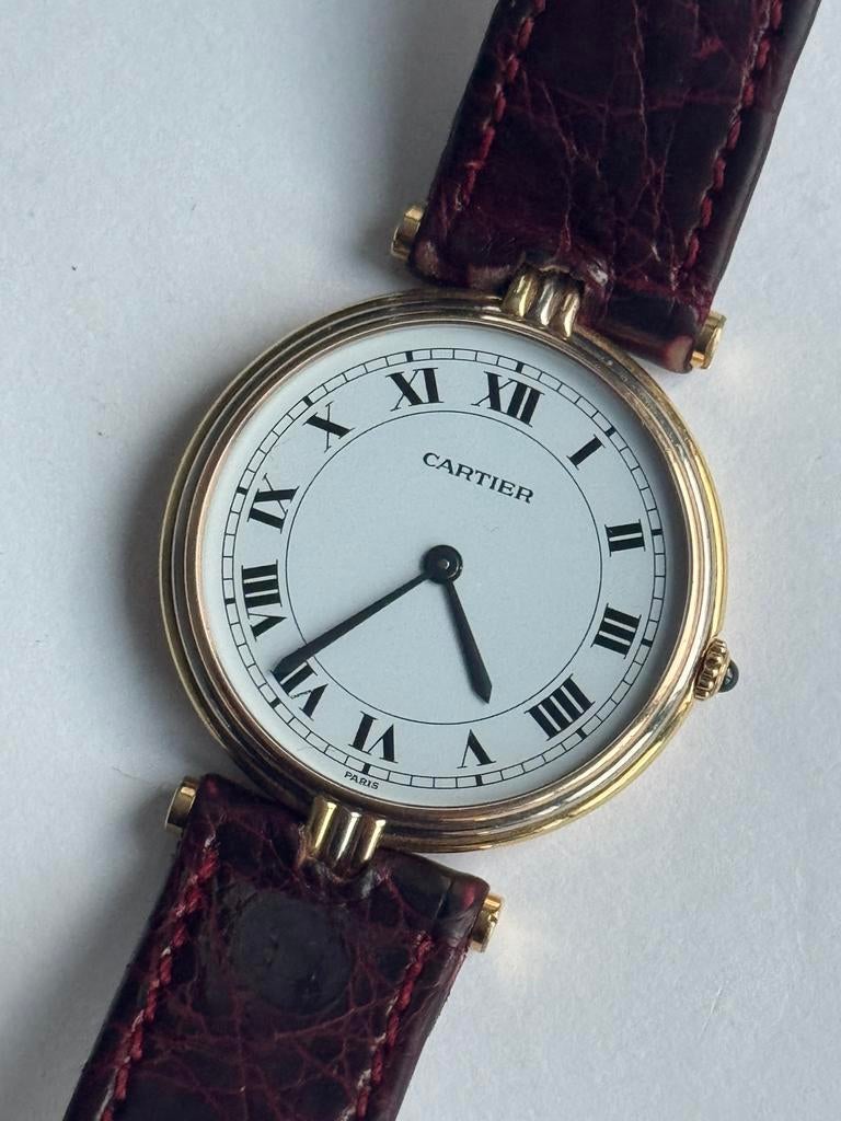 Horloge Cartier Trinity 18k goud. 30mm, Handtassen en Accessoires, Horloges | Dames, Ophalen of Verzenden, Zo goed als nieuw, Goud