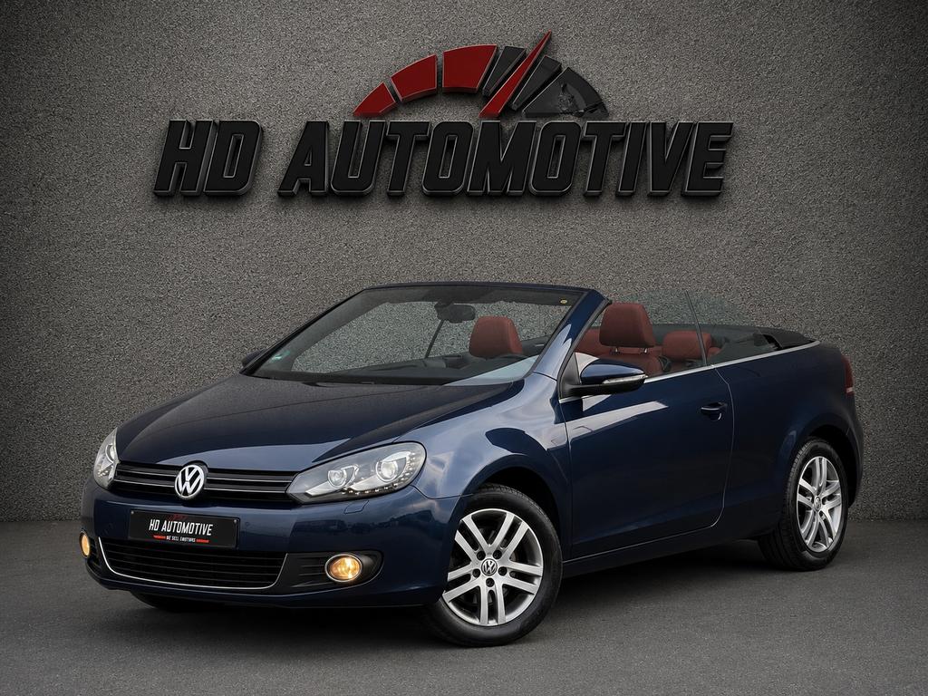 VW GOLF 6 CABRIO 1.4i *AUTOMATIC* 2011 EURO5 • LEDER • AIRCO, Auto's, Volkswagen, Stof, 4 cilinders, Cabriolet, Blauw