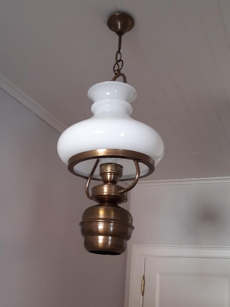 Vintage hanglamp, Ophalen, Gebruikt, Vintage, Glas