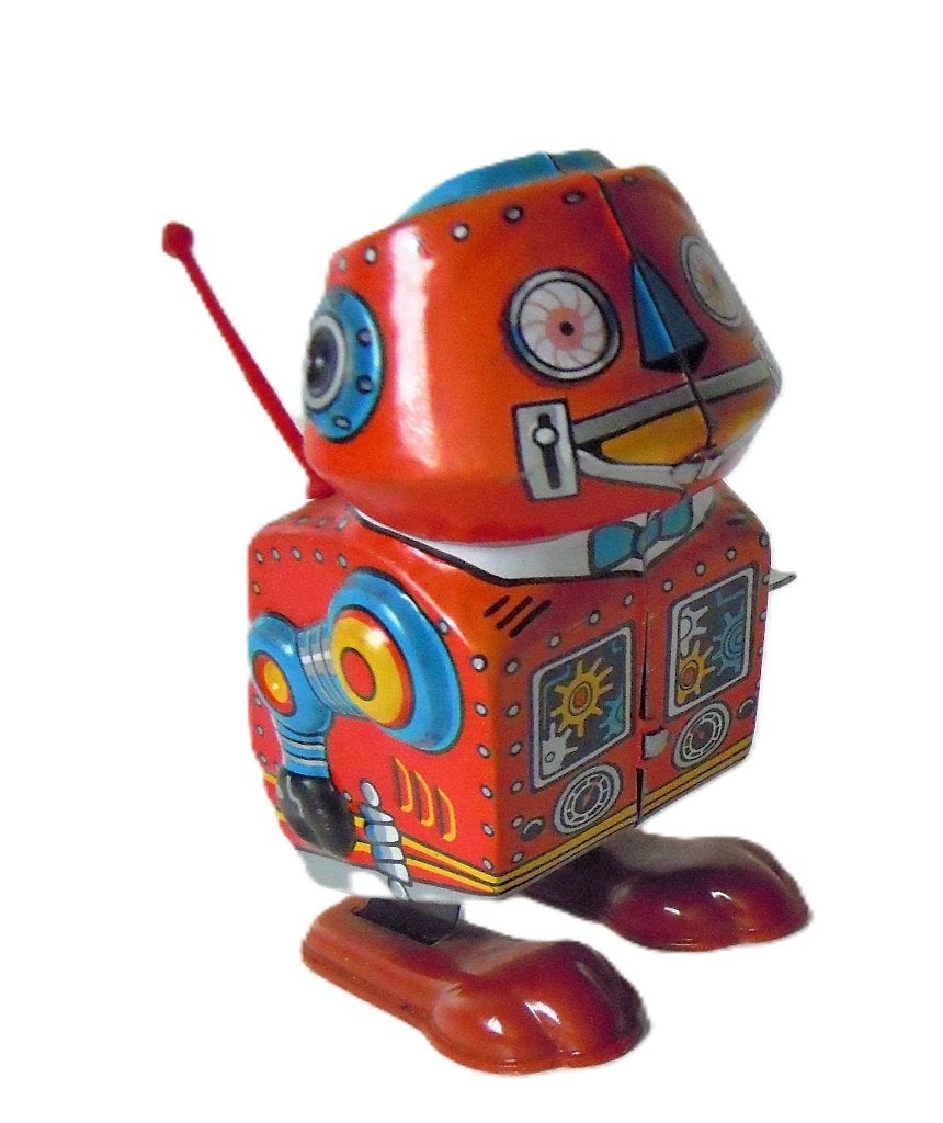 Oud kinderspeelgoed: robot, Antiek en Kunst, Verzenden