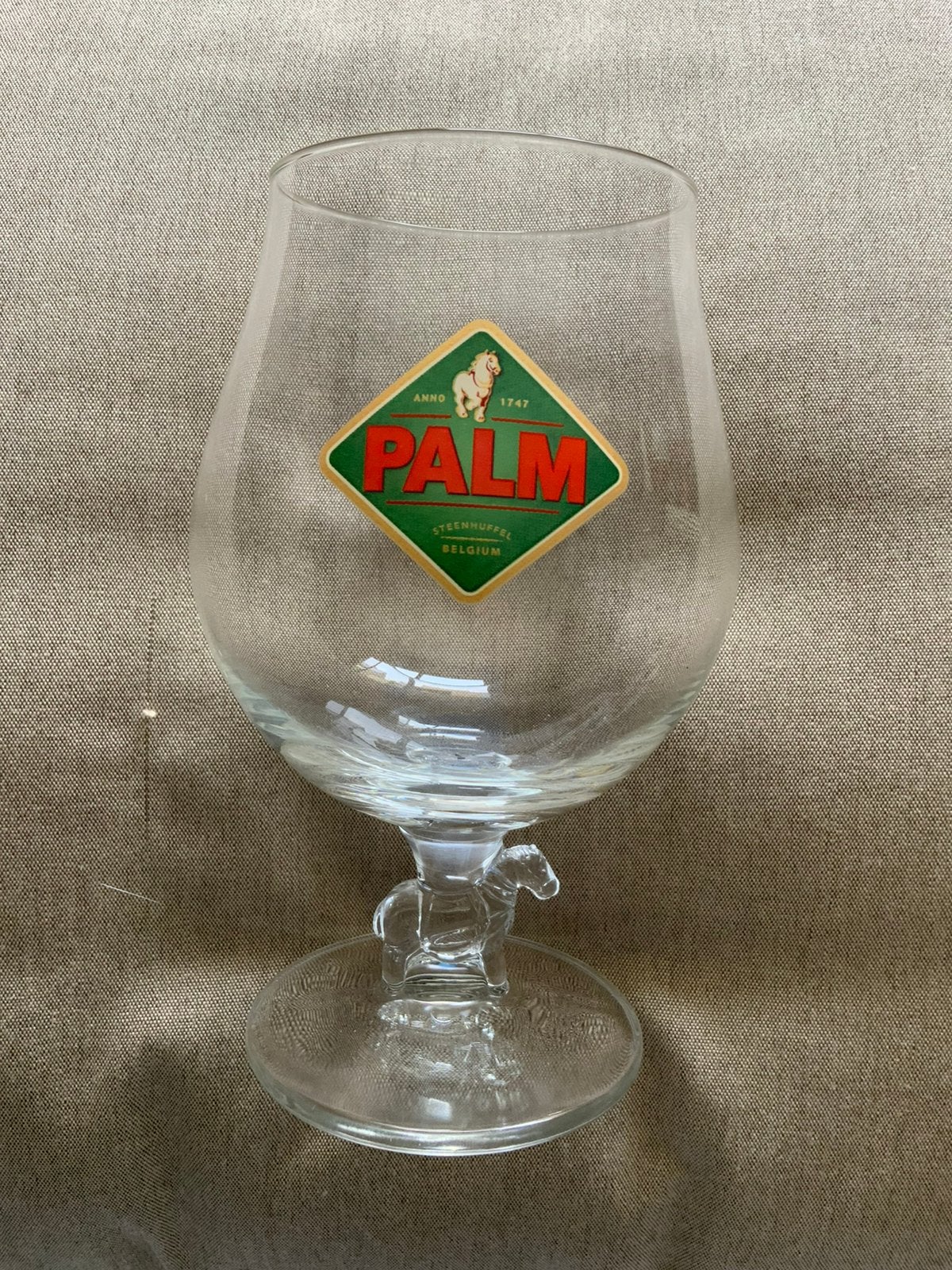 Palmier avec cheval dans le pied, Collections, Enlèvement, Comme neuf, Verre ou Verres, Palm